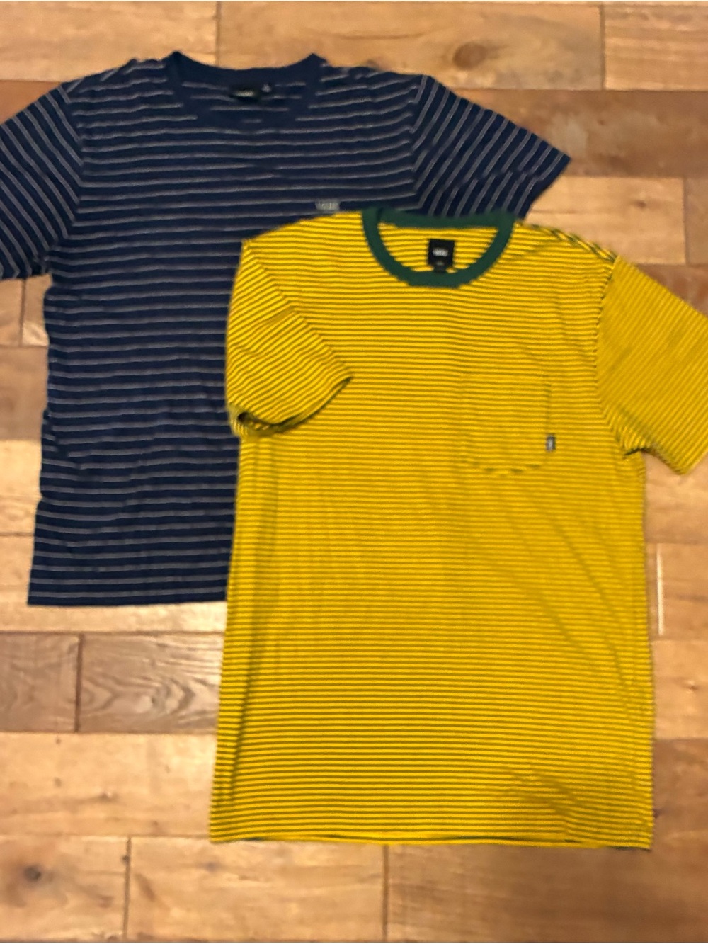 2 Vans Striped T-Shirts Menโs large